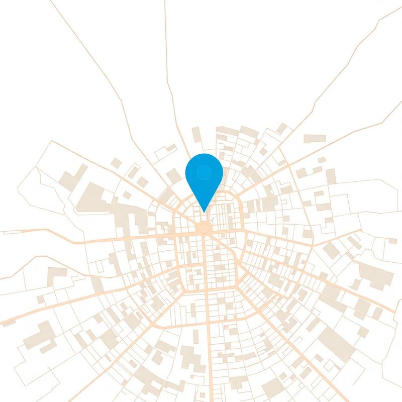 Stylizovaná mapa centra Ostravy s vyznačenou polohou sídla Nový Atelier